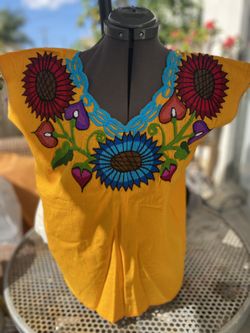 Mexican Embroidered Blouse