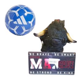 BOYS GIFT BOX adidas Starlancer Club Soccer Ball
 ~ SCOTTISH HIGHLAND COW PLUSH ~ MAN CAVE SIGN 