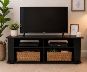 Black TV Stand / Entertainment Center – 48” Wide