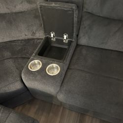 Grey Power Sectional Sofa