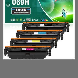 SINOPRINT 069H 069 Toner Cartridge 4-Pack Compatible Replacement for Canon 069H Toner Cartridge for Canon imageCLASS MF753Cdw LBP673cdw LBP674Cdw Seri