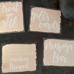 Acrylic Wedding Signs 