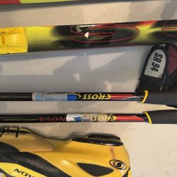 Skis, Poles And Boots With Bag