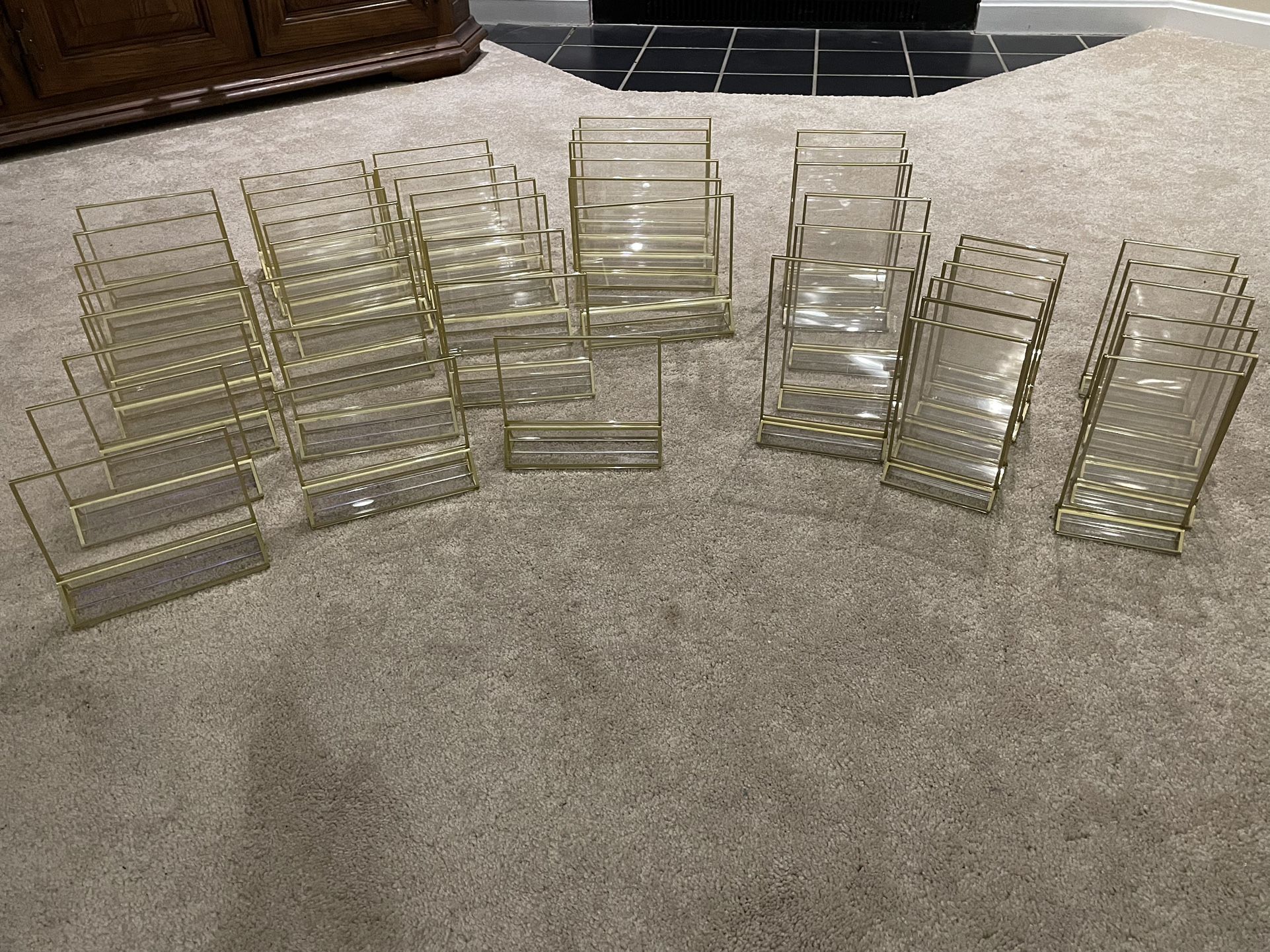 Gold Trim Acrylic Picture Frames/Sign Holders
