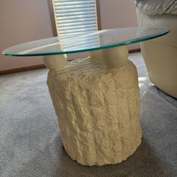 Cream Colored End Table
