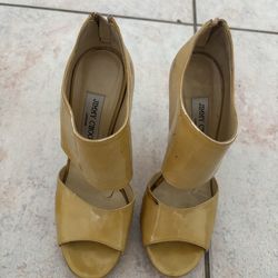 Jimmy Choo dress shoes cuff ankle heels Platform Open toe Sandals
