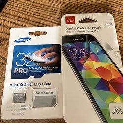 32 GB Memory Card and Screen Protector