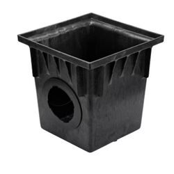18 in. Plastic Square Drainage Catch Basin, 2-Opening