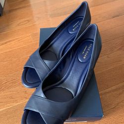 Cole Hann Open Toe Leather Shoes Brand New 