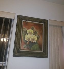 Flower/cactus painting