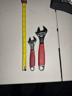 Snap On 8” and 6” Adjustable Wrneches