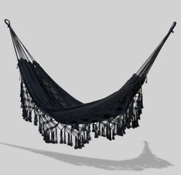 OPALHOUSE - Macrame Fringe Hammock - BLACK ‼️NEW!