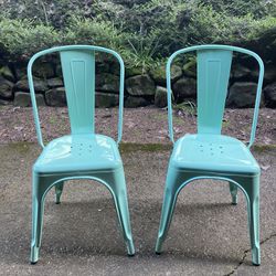 Mint Green Metal Chairs