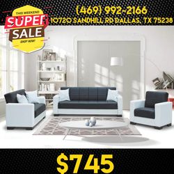 Sofa Set Sleeper 3pc - Delivery And Financing Available 