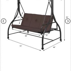 New 3 Seat Outdoor Swing 