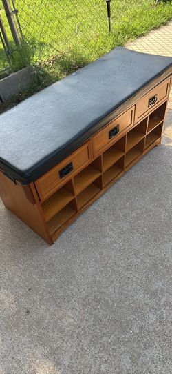Wooden Shoe Storage Bench