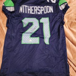 DEVON WITHERSPOON STITCHED AUTO JERSEY WITH COA 