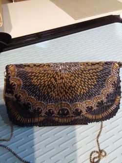 Black sequin purse