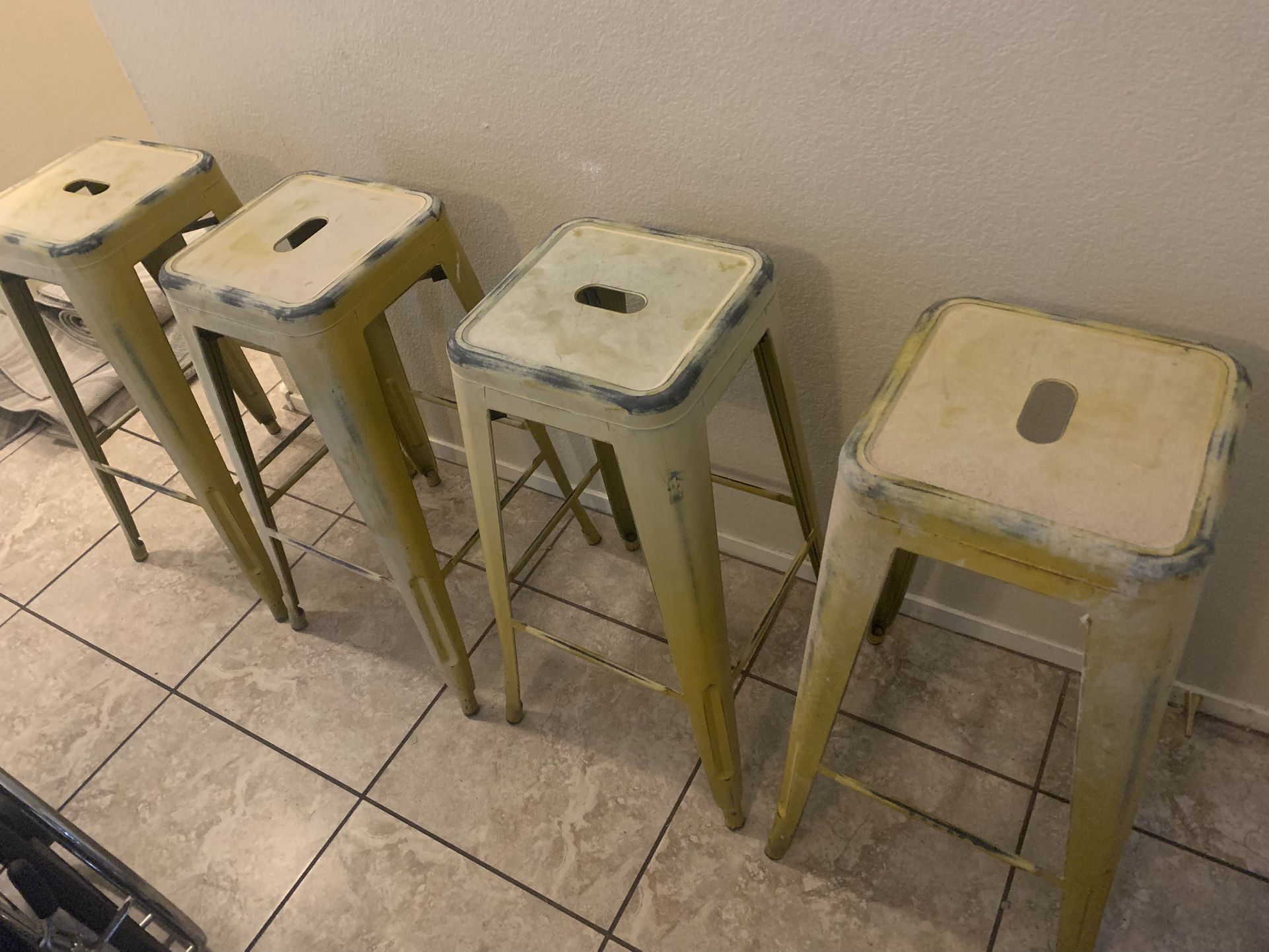 Vintage Metal Bar Stools