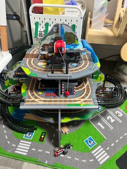 Hape Wooden Railway Mighty Mountain Mine Railway Playset
