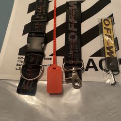 Off White Dog Leash And Collar 
