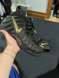 Black Metallic Gold Foamposite