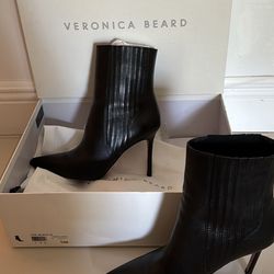 Veronica beard Leather Boots Size 9