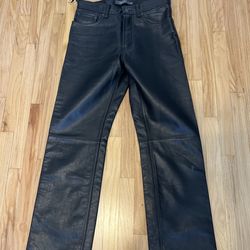 Vintage Gap Leather Pants Mens 31x30 Boot Fit Biker Motorcycle Moto August 2000