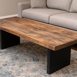 Modern Wood Coffee Table, Rectangler Table for Livingroom Tv stand console entryway table solid wood