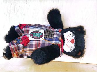 Ganz Cottage Collectables Stuffed Black Cat 1995 by Lorraine