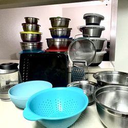 LOT 30+ PIECES STAINLESS STEEL; ROYAL PRESTIGE + CHEFMAN KETTLE