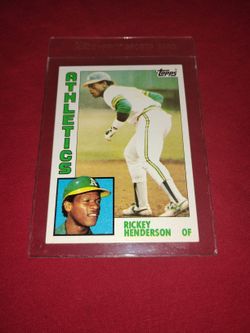 Vintage Old Rickey Henderson Baseball Card 1984 Topps #230 - Perfect Condition 