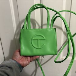 Small Highlighter Green Telfar Bag