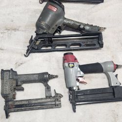 Three Finish Nailers And A Stapler 
