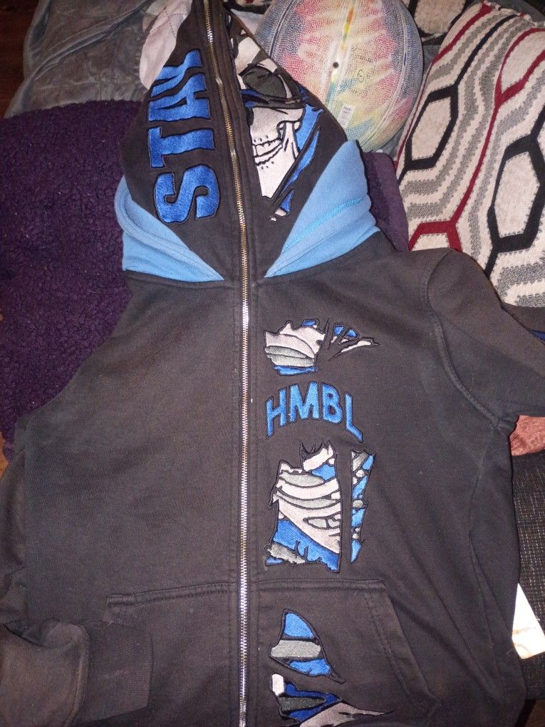 Stay Humble Hoodie Black & Blue