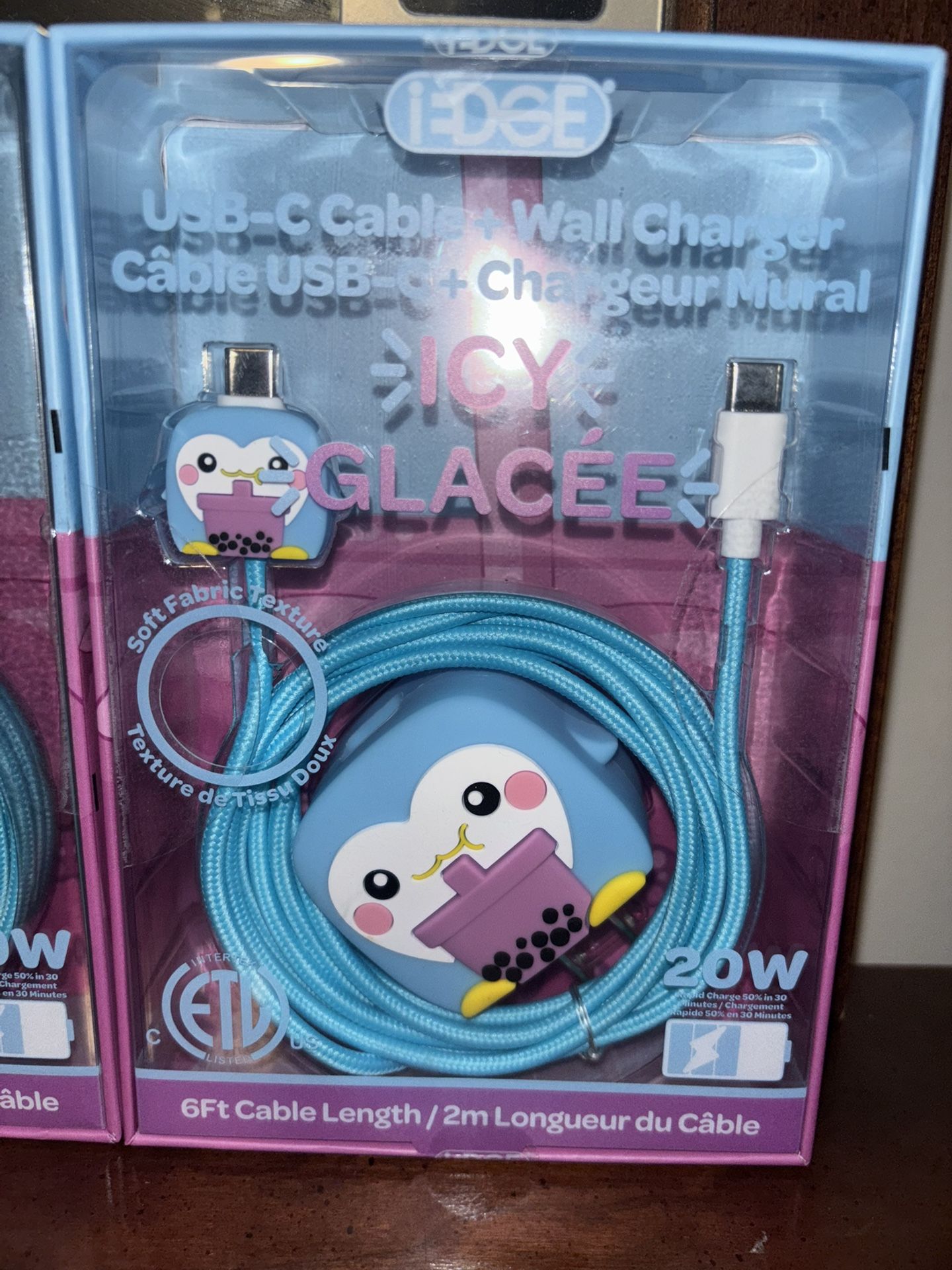 Icy Glacée USB C Cable + Wall Charger