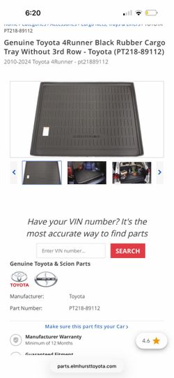 4 Runner Trunk Cargo Utility Mat