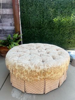 Vintage Regency House Tufted Ottoman