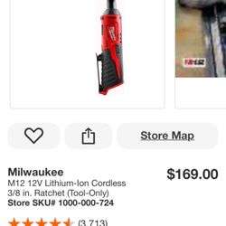 Milwaukee M12 Rachet Tool