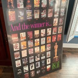 Vintage Oscars movie poster.  Comes with plastic frame