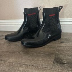 Coach Rain Booties Black