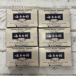 Yunnan Baiyao Capsules (6 Boxes) – Unopened
