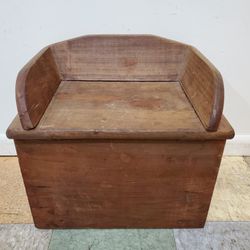 Antique Primitive Box Wagon Seat With Storage - Bench