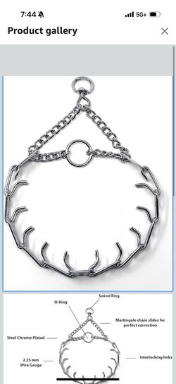 Herm Sprenger Prong Dog Training Collar Ultra-Plus Chrome Plated Steel Pet Pinch No-Pull for Dogs Anti Pull Made in Germany 2.25mm x 13in Small