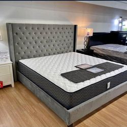 luxurious Tall headboards bed frames sizes king queen available 
