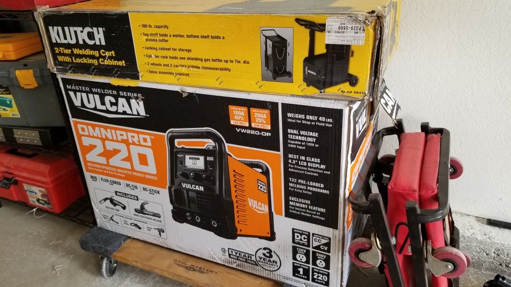 Vulcan OmniPro Multi Process Welder with Klutch Cart NEW