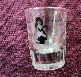 Authentic Playboy Shot Glass And Stir Sticks