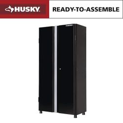 Husky 24-Gauge Steel Freestanding Garage Cabinet, Black