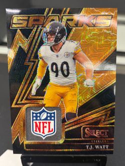 T.J. Watt 2025 Panini Select Sparks NFL Shield 1/1