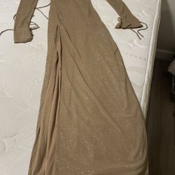 Formal long Gold/ Glitter Dress